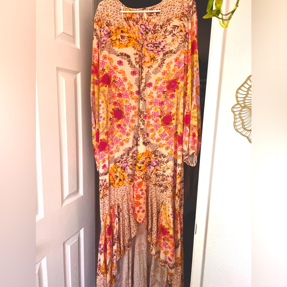 Free people high low floral maxi